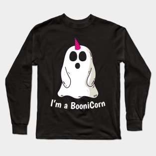 Funny Halloween: Relaxed Boonicorn Unicorn Ghost Long Sleeve T-Shirt